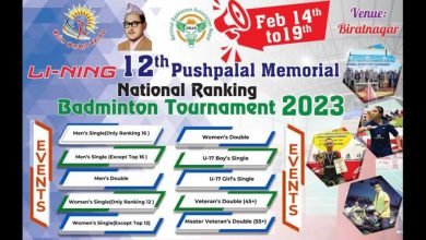 Photo of १२औं पुष्पलाल स्मृती ब्याडमिन्टन प्रतियोगिता विराटनगरमा हुने