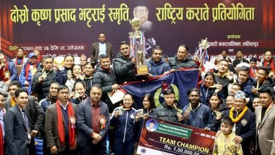 Photo of कृष्णप्रसाद भट्टराई स्मृति करातेमा पुलिस टिम च्याम्पियन