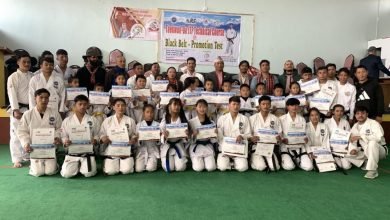 Photo of पोखरामा आइटिएफ तेक्वान्दो बेल्ट टेष्ट सम्पन्न, सांसद थापा द्वारा प्रमाणपत्र वितरण