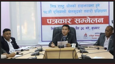 Photo of एसियाली खेलकुदको तयारी प्रशिक्षण बैशाखदेखि