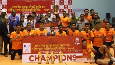 Photo of एपीएफले जित्यो पुरुष राष्ट्रिय भलिबल उपाधि