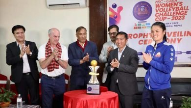 Photo of काभा महिला भलिबल च्यालेन्ज कप ट्रफीको अनावरण