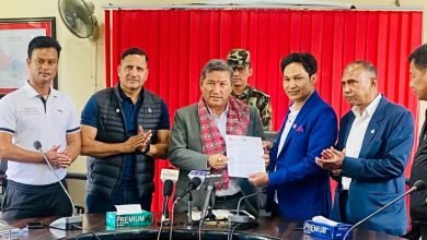 Photo of राष्ट्रिय तथा अन्तर्राष्ट्रिय खेलाडी संघद्वारा मन्त्री लिम्बुलाई ध्यानाकर्षण