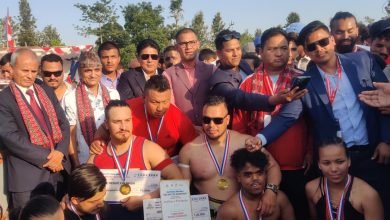 Photo of ‘दोश्रो मदन भण्डारी रिङ रेस्लिङ महाभिडन्त’को उपाधि नुवाकोटे टाइगरले जिते