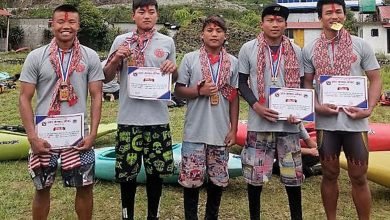 Photo of प्रदेशस्तरिय खुल्ला कायाकिङ प्रतियोगिता डम्बरले जिते स्वर्ण