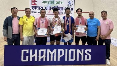 Photo of अमृतले जिते गण्डकी प्रदेशस्तरिय स्क्वासको उपाधि
