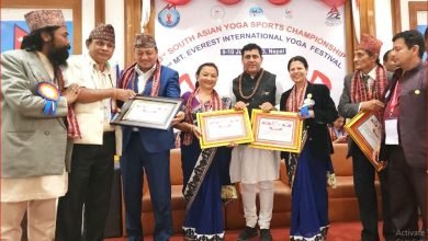Photo of तेस्रो दक्षिण एशियाली योग स्पोर्टस च्याम्पियनसिपमा भारतलाई उपाधि