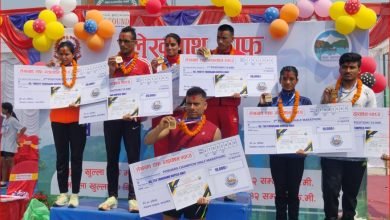 Photo of लेखनाथ हाफ म्याराथनको उपाधि आर्मीका बस्नेतले जिते