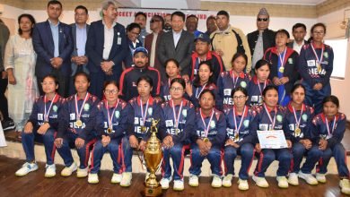Photo of दृष्टिबिहिन क्रिकेट सिरिज बिजेता नेपाली टिमलाई नगद सहित सम्मान