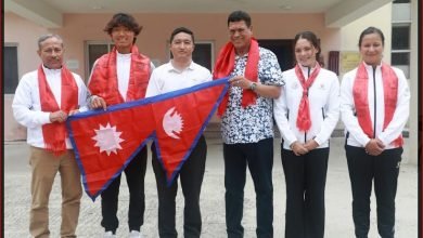 Photo of वर्ल्ड च्याम्पियनसिपमा जाने नेपाली पौडी टोलीको बिदाई