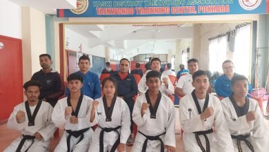 Photo of तेक्वान्दो प्रदेशस्तरीय तेस्रो डान परिक्षामा ६ जना खेलाडीहरु ग्रेडिङ उर्तिण