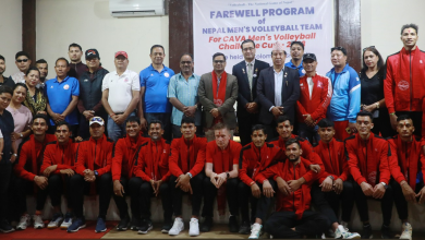 Photo of काभा पुरुष भलिबल च्याम्पियनशिप सहभागि हुने टिमको बिदाई