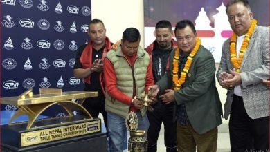 Photo of अल नेपाल अन्तर वडा टेबलटेनिस सुरु