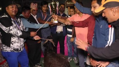 Photo of राजपँधेरा भेट्रान्स भलिवलको उपाधि चनौटेलाई, ह्याण्डबलकी राष्ट्रिय खेलाडी भुजेल सम्मानित