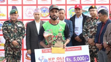 Photo of आर्मी केपी ओली कप क्रिकेटको उपाधि नजिक