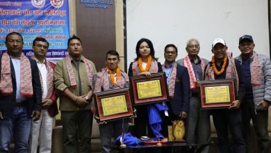 Photo of पारा तेक्वान्दो टोली सम्मानित