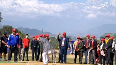 Photo of पोखरामा सुरु भयो केपी ओली कप राष्ट्रिय टि–२० क्रिकेट, खेल मैदानहरुको स्त्तरोन्नती आवश्यक छ– पूर्व प्रम ओली