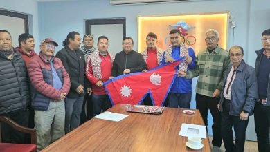 Photo of एनओसी अध्यक्ष श्रेष्ठले गरे भारोत्तोलन खेलाडीहरुको विदाई