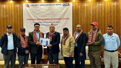 Photo of राष्ट्रिय क्रिकेट अम्पाएरहरुको दुई दिने रिफ्रेशर कोर्ष काठमाण्डौमा सुरु