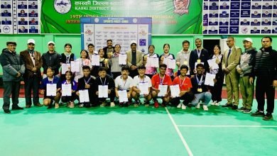 Photo of हिसान कास्की स्पोर्टस मिट : तेश्रो दिन व्याडमिन्टनका प्रतिस्पर्धाहरु सम्पन्न, अन्य खेल जारी
