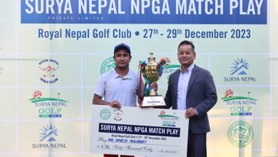Photo of सूर्य नेपाल एनपीजीए म्याच प्लेको उपाधि दिनेशले जिते