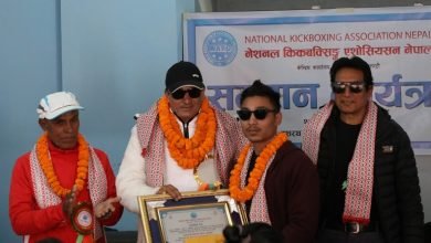 Photo of किक बक्सिङका तीन खेलाडी सम्मानित
