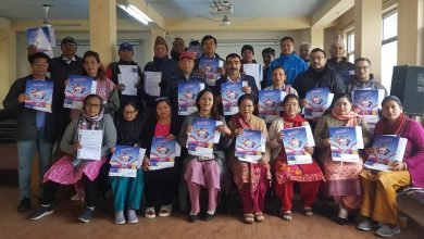 Photo of पोखरा म्याराथन : तमु धी र वडा नं ३ ले बाजागाजा सहित सांस्कृतिक पोशाकमा धावकलाई स्वागत गर्ने