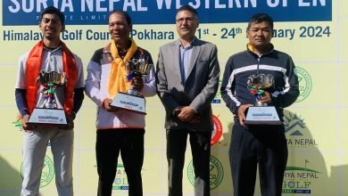 Photo of सूर्य नेपाल वेस्टर्न ओपन : रेकर्ड स्कोरमा भुवनलाई करियरको‌ ११औं उपाधि