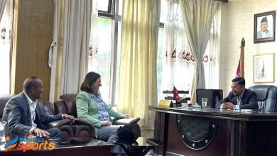 Photo of खेलकूद मन्त्री श्रेष्ठ र विश्व ट्रायथलनकी अध्यक्ष मारिसोल बीच भेट