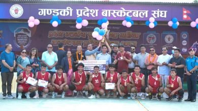 Photo of म्याग्दी र स्याङजाले जिते गण्डकी प्रदेशस्तरीय बास्केटबल उपाधि