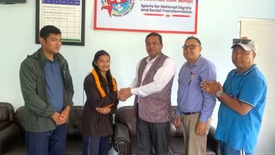 Photo of कोरिया हिंडेकी मोर्डन पेन्टाथलन खेलाडी बिनिताको बिदाई