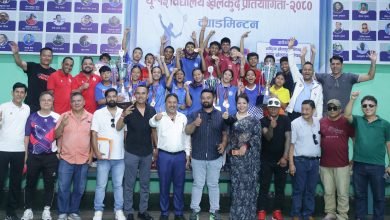 Photo of यू–१५ विद्यालय खेलकुद प्रतियोगिता : ब्याडमिन्टनमा बागमती टिम च्याम्पियन