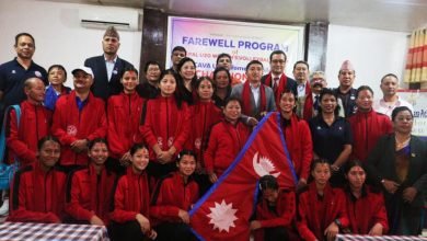 Photo of काभा यू २० महिला भलिबल च्याम्पियनसिप खेल्न जाने टोलीको बिदाइ