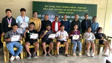 Photo of प्रदेशस्तरीय टेनिस सम्पन्न, फाइनल खेल वर्षाले प्रभावित