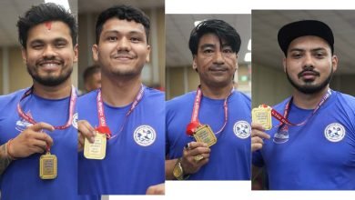 Photo of पारा खेलकुदअन्तर्गत भारोत्तोलनमा ४ नयाँ राष्ट्रिय कीर्तिमान