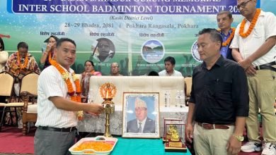 Photo of पोखरामा विद्यालयस्तरीय ब्याडमिन्टन प्रतियोगिता सुरु