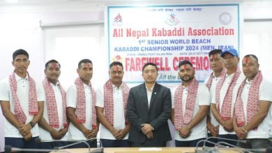 Photo of नेपाली कबड्डी टोली इरान प्रस्थान