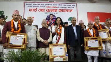 Photo of ऐतिहासिक पदक विजेता पलेशा नेपाली कांग्रेसद्वारा सम्मानित