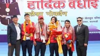 Photo of ऐतिहासिक ओलम्पिक पदक विजेता पलेशालाई गरियो भब्य स्वागत