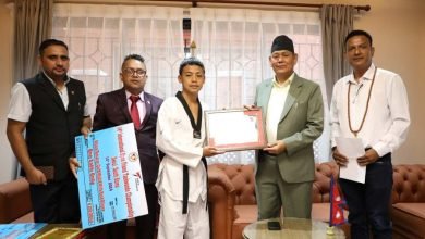 Photo of तेक्वान्दोका भिजनलाई आईओएफटीसीको सम्मान