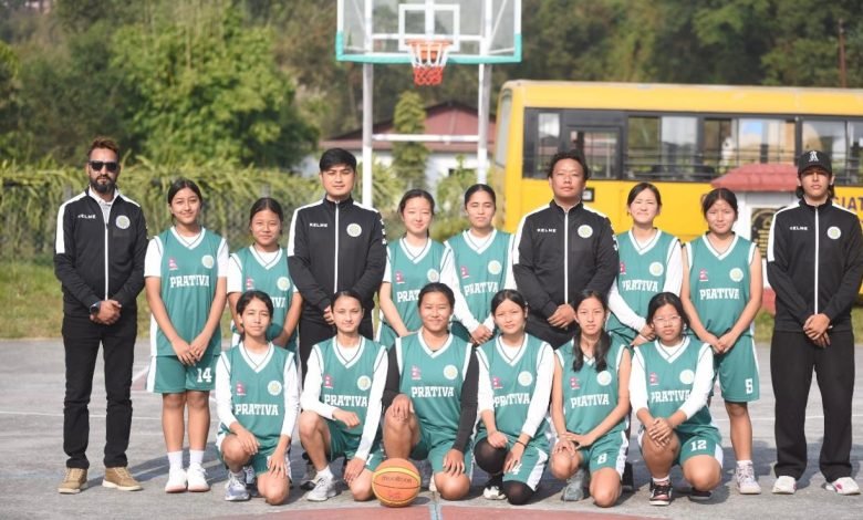 छात्रा बास्केटबलमा पहिलो स्थान हात पारेको प्रतिभा माविको टिम