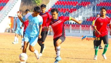 Photo of गण्डकी विश्वविद्यालय कुलपति रनिङ्ग शिल्ड फुटबल : क्वार्टर फाइनल समिकरण पुरा