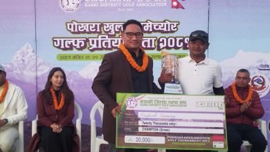 Photo of खुल्ला एमेच्योर गल्फ प्रतियोगिता ; प्रज्वललाई ग्रस र थमेशलाई नेट तर्फको उपाधि