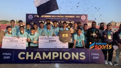 Photo of पोखराको शहिद स्मृति माविलाई कुलपति रनिङ शिल्डको उपाधि (भिडियो सहित)