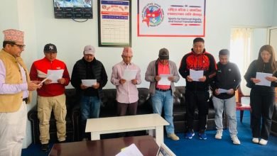 Photo of जिल्ला खेलकुद कास्कीका अध्यक्ष ‘मिलन’सहित, तीन जिल्लाका अध्यक्षहरुले लिए शपथ