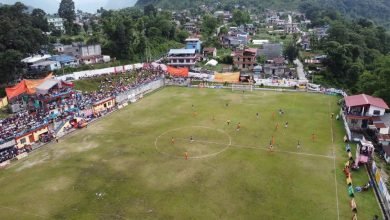 Photo of पोखरा २५ हेमजामा अन्तरवडा ३५ वर्ष माथिको पुरूष फुटबल हुँदै