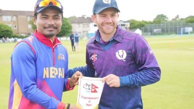 Photo of स्कटल्याण्डविरुद्ध टस जितेर नेपालले पहिला बलिङ गर्दै