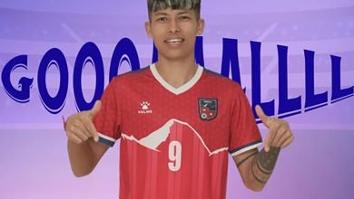 Photo of लाओसविरुद्ध साम्बाको चार गोल, नेपालको ८-० को अग्रता