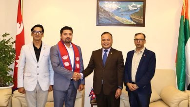 Photo of वर्ल्ड तेक्वान्दो हानमादाङमा नेपाली रेफ्री अधिकारी सहभागी हुदै, राजदुतले गरे बिदाई