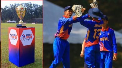 Photo of सिंगापुरलाई हराउदै नेपालले जित्यो एसीसी यू-१६ इस्ट जोनको उपाधि
